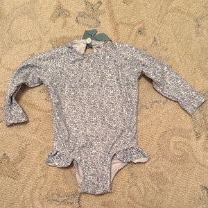 Minnow Girls Rashguard One-Piece - Size 1